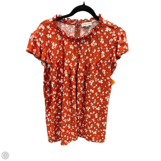 Top Sleeveless By Indigo In Orange, Size: 3x