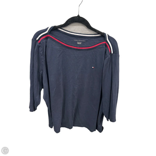 Top Long Sleeve By Tommy Hilfiger In Navy, Size: 2x