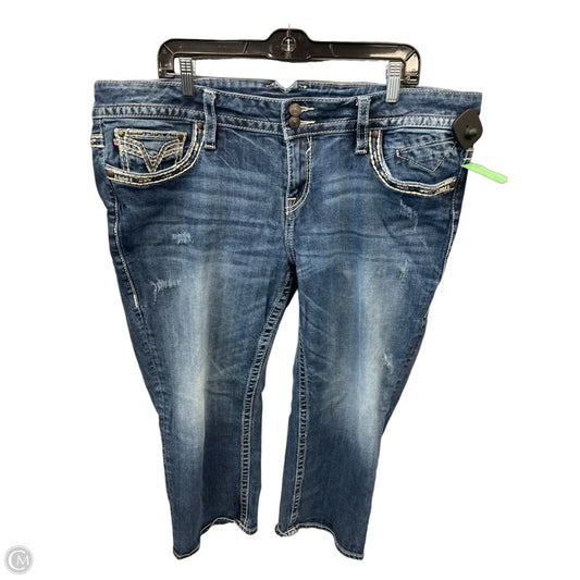 Capris By Vigoss In Blue Denim, Size: 20