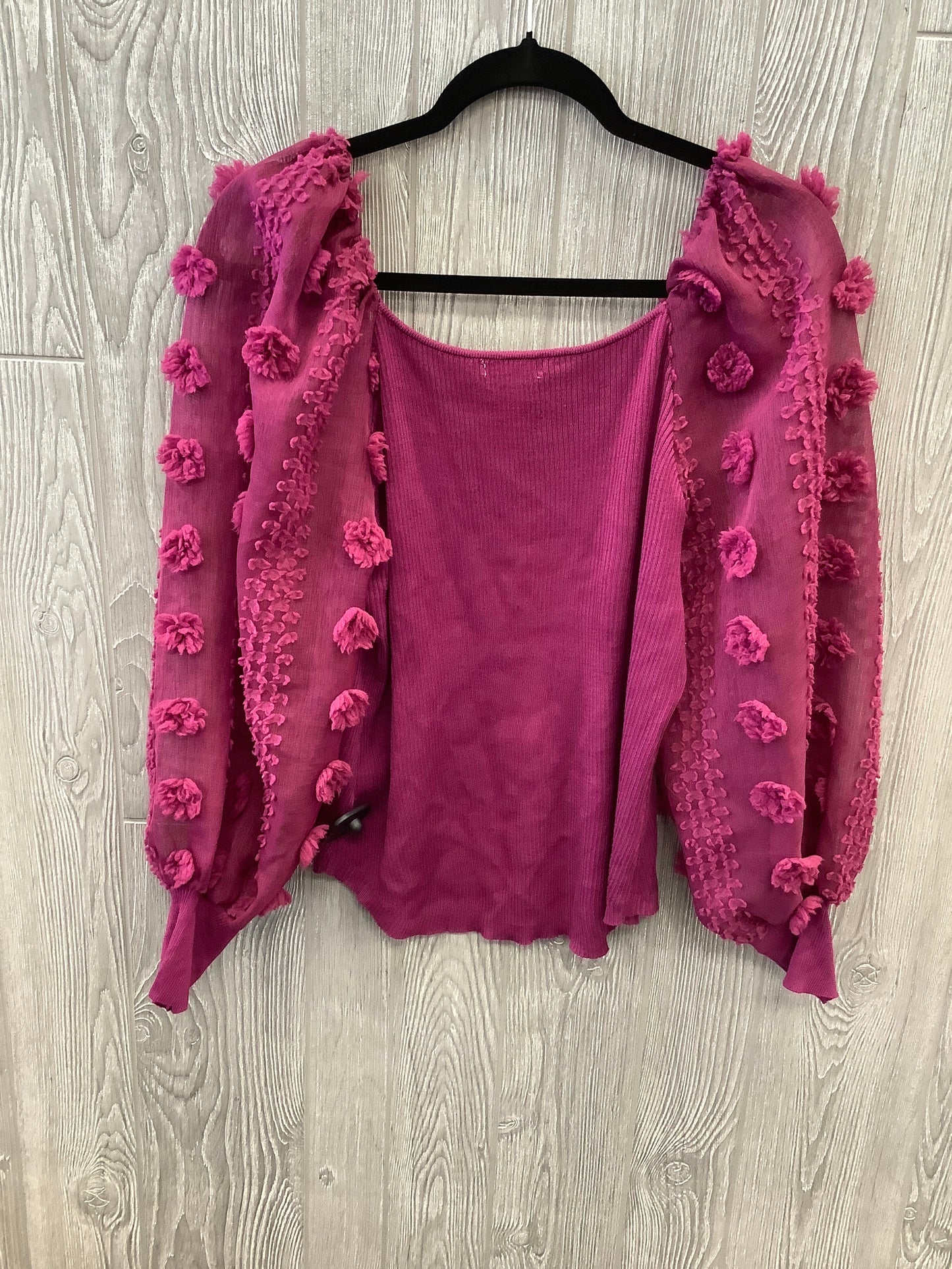 Purple Top Long Sleeve Cato, Size Xl