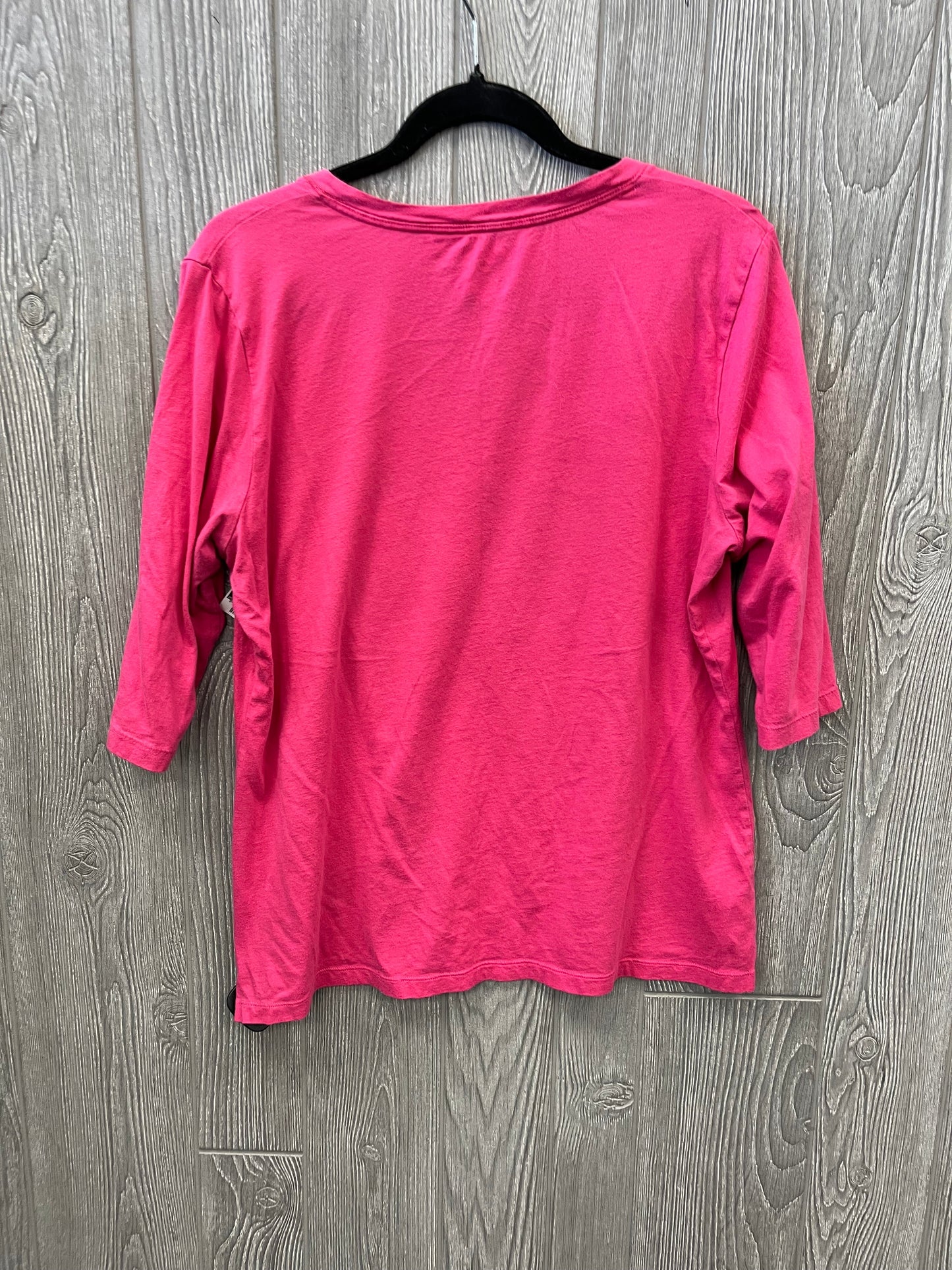 Top 3/4 Sleeve By Clothes Mentor In Pink, Size: Xl