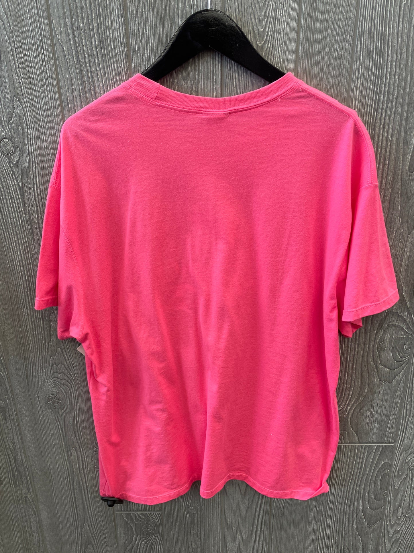 Athletic Top Short Sleeve By Champion In Pink, Size: L