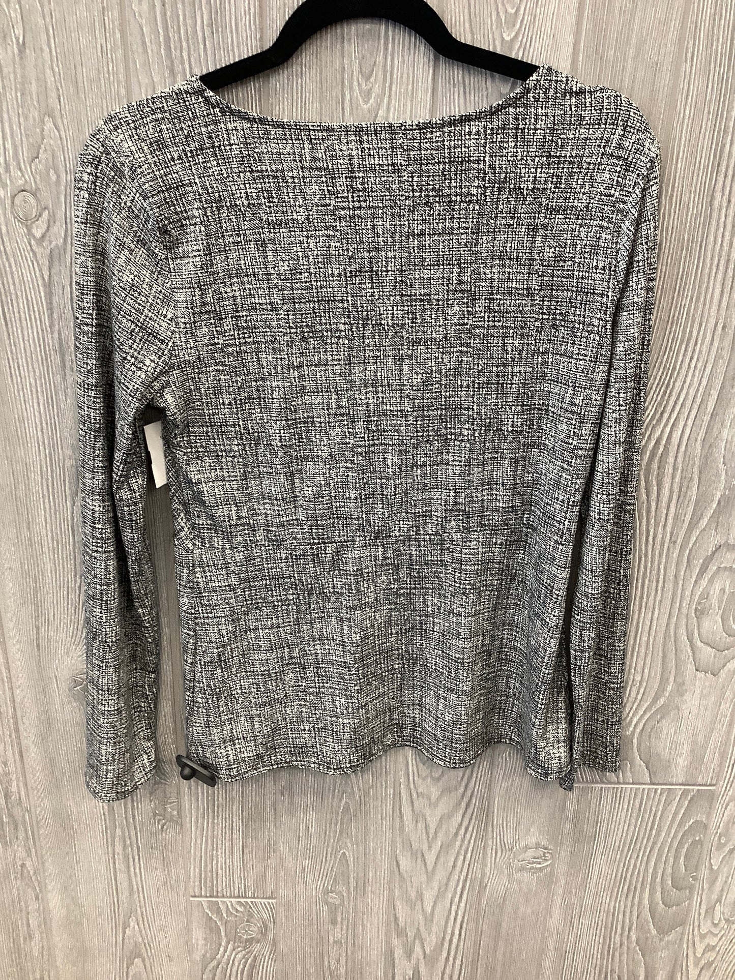 Top Long Sleeve By Ann Taylor In Black & White, Size: M