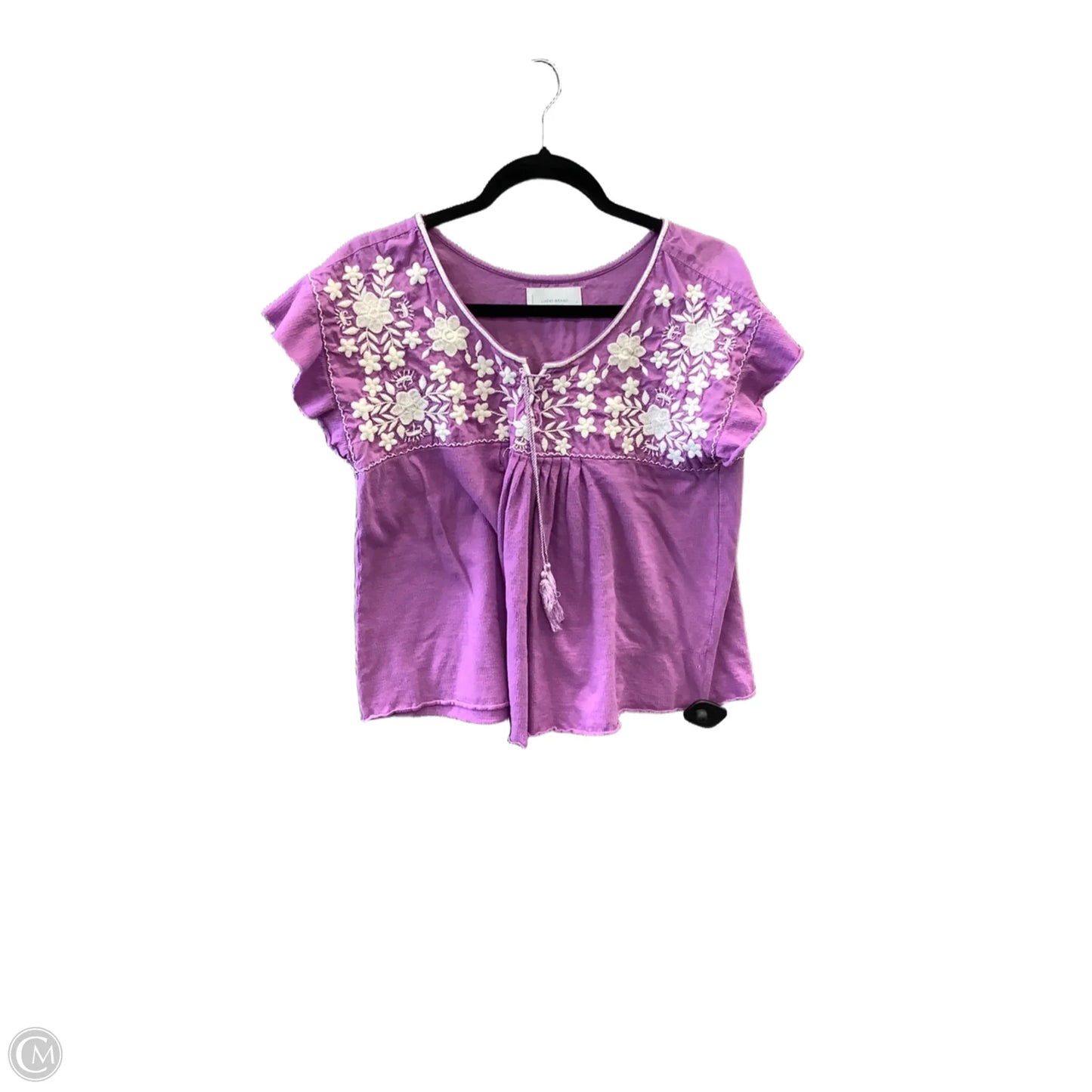 Top Short Sleeve By Lucky Brand In Purple, Size: L