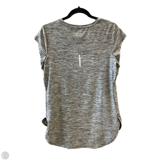 Athletic Top Short Sleeve By Reebok In Grey, Size: M