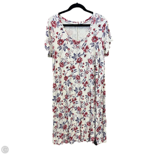 Dress Casual Midi By Lucky Brand In Floral Print, Size: 1x