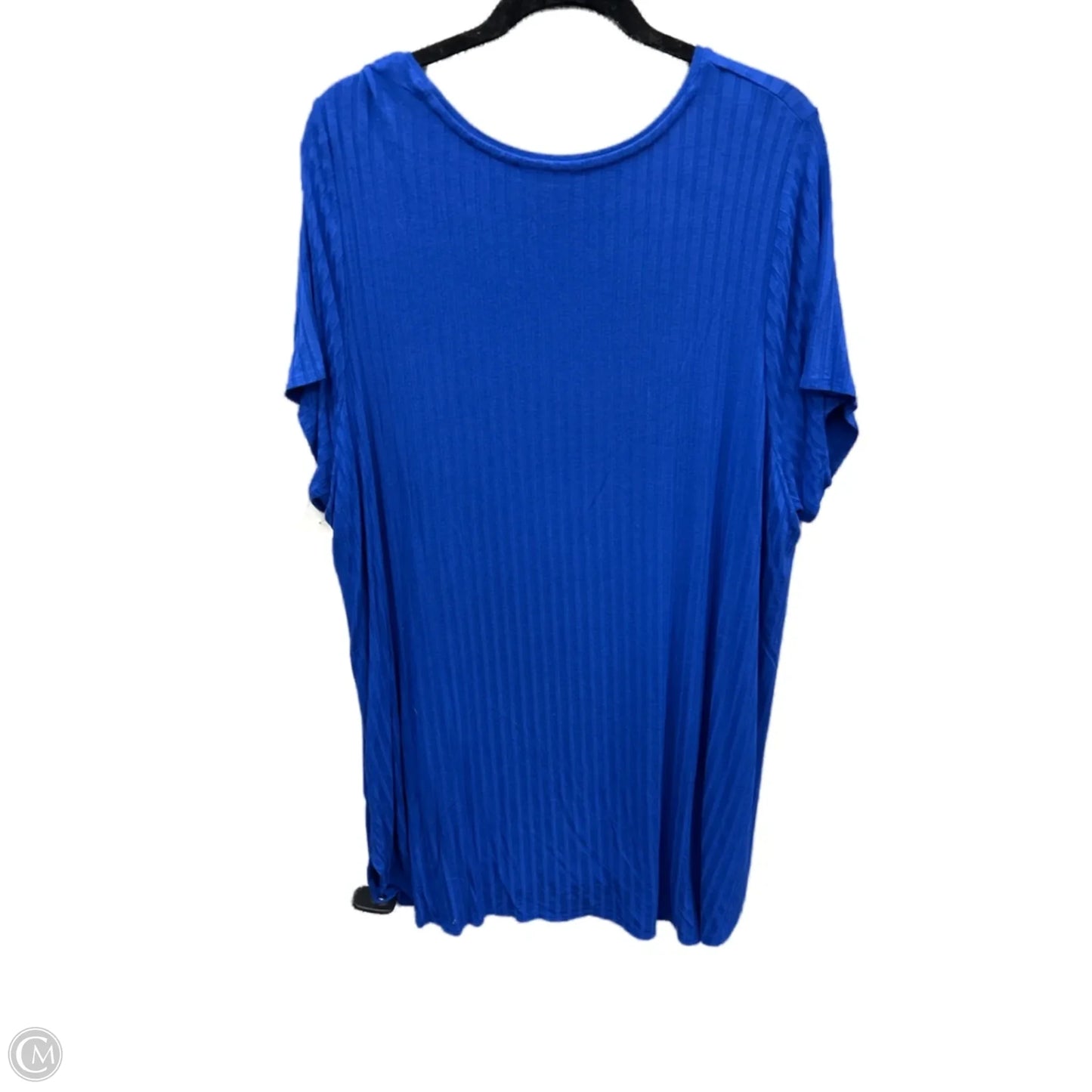 Top Short Sleeve By Apt 9 In Blue, Size: 2x