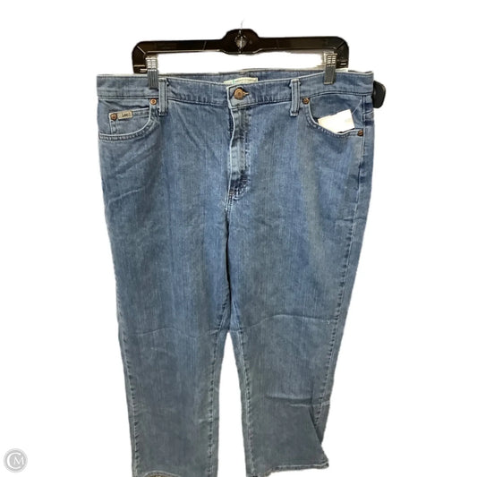 Jeans Straight By Lee In Blue Denim, Size: 16