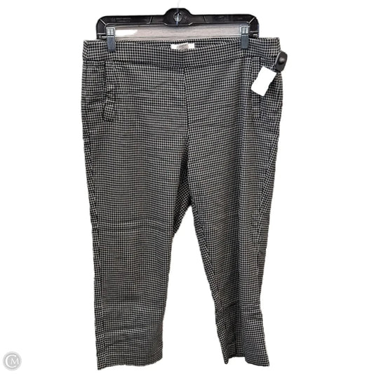 Pants Cropped By Elle In Plaid Pattern, Size: 12