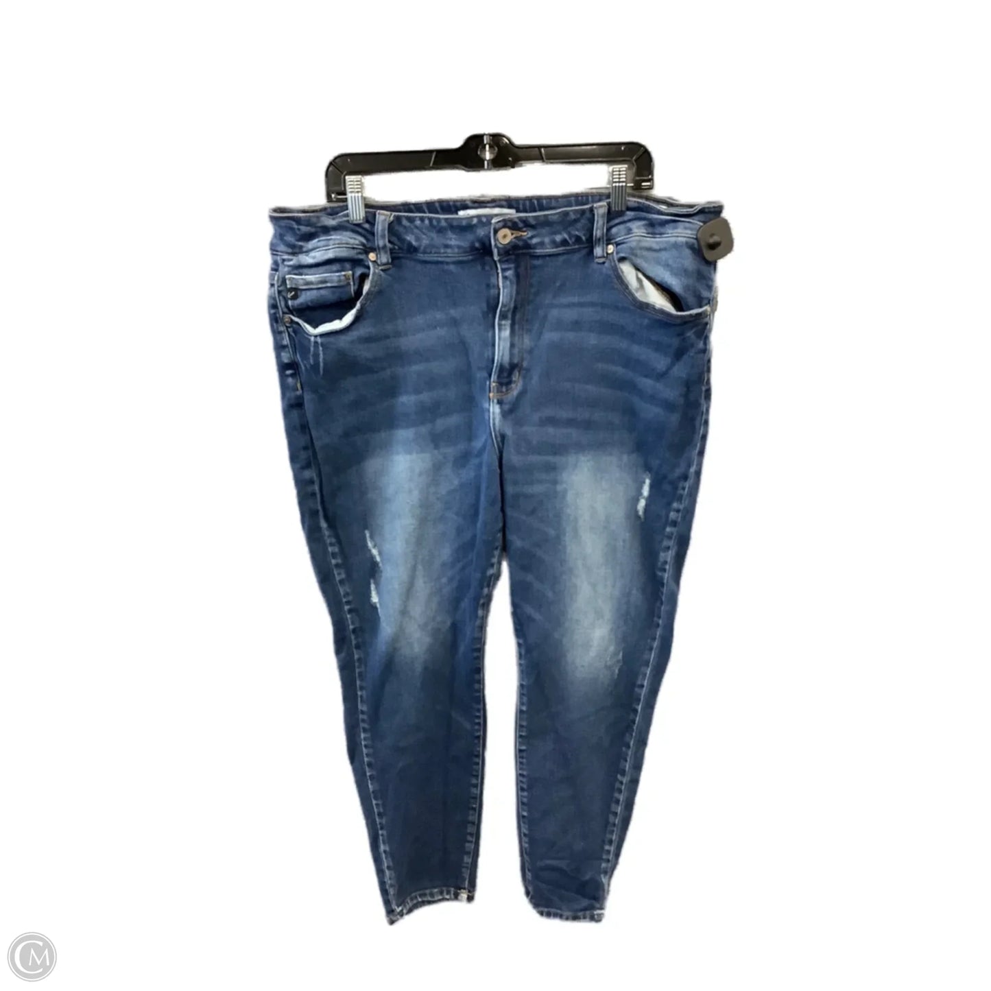 Jeans Skinny By Kancan In Blue Denim, Size: 22