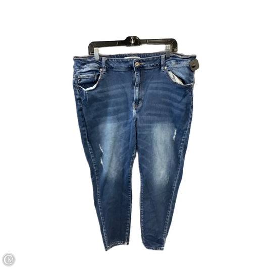 Jeans Skinny By Kancan In Blue Denim, Size: 22