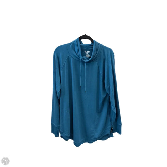 Athletic Top Long Sleeve Collar By Tek Gear In Blue, Size: Xxl