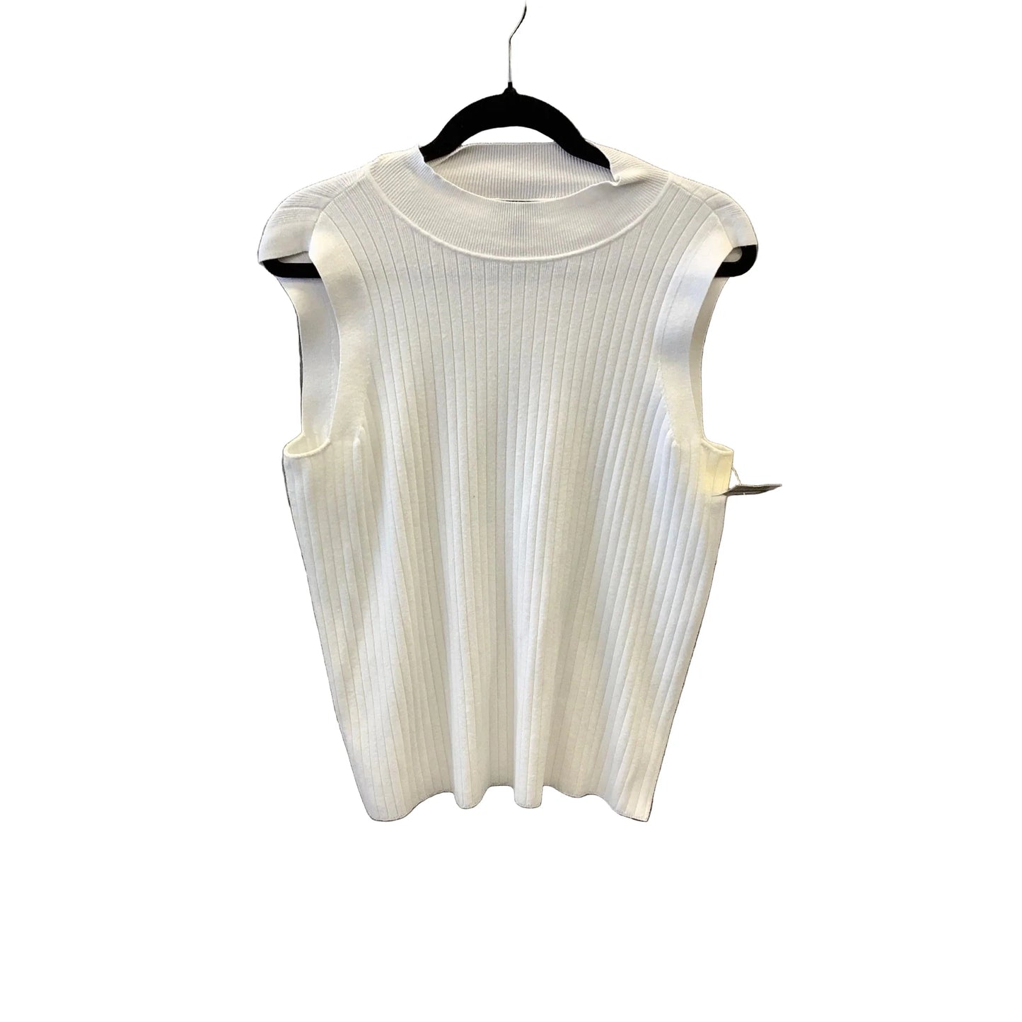 Top Sleeveless By Talbots In White, Size: 1x