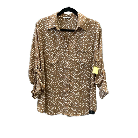 Top Long Sleeve By Maurices In Tan, Size: L
