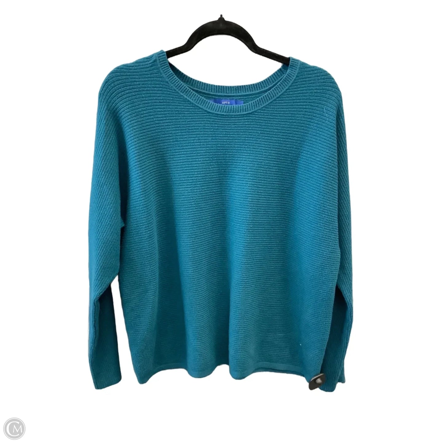 Top Long Sleeve By Apt 9 In Blue, Size: Xxl