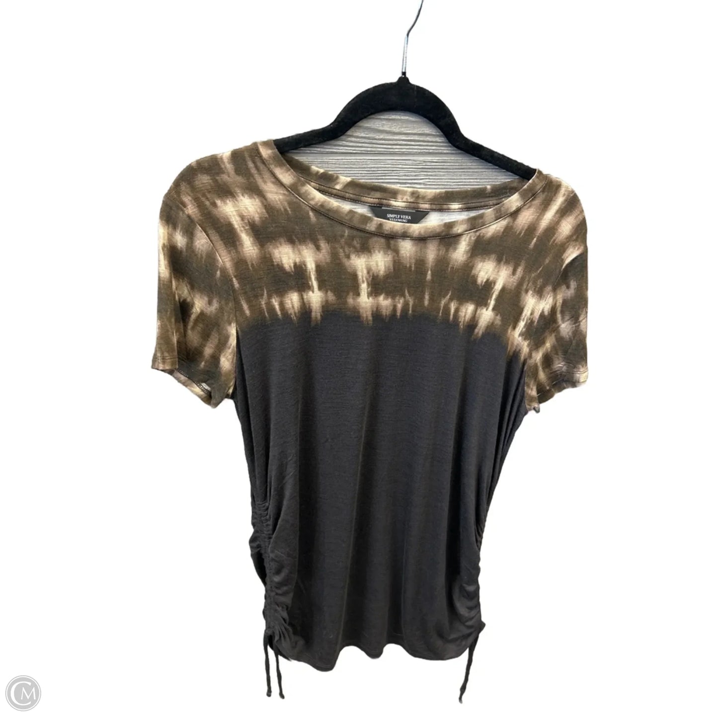 Top Short Sleeve By Simply Vera In Ombre Print, Size: M