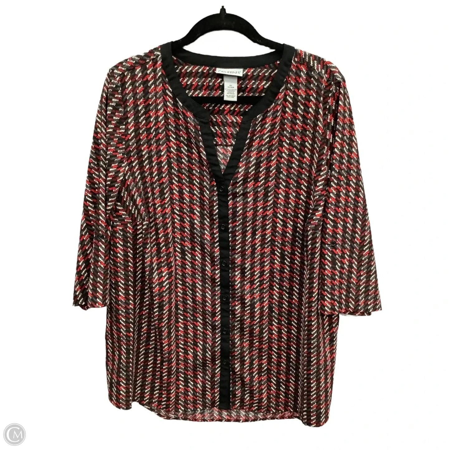 Top Long Sleeve By Catherines In Multi-colored, Size: Xl