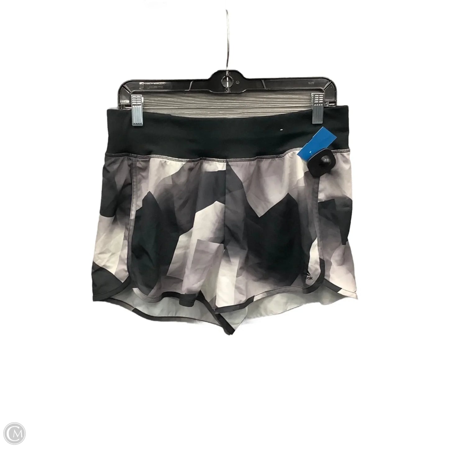 Athletic Shorts By Reebok In Black & Grey, Size: L