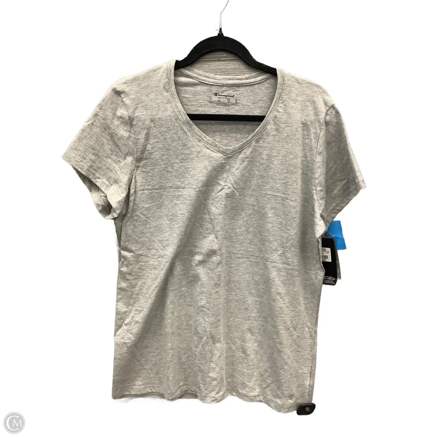 Athletic Top Long Sleeve Crewneck By Champion In Grey, Size: L