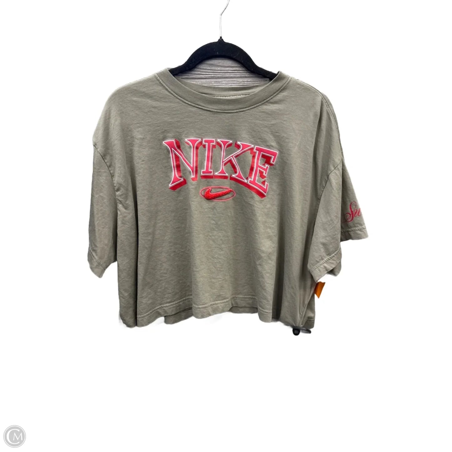 Athletic Top Short Sleeve By Nike Apparel In Green, Size: Xl