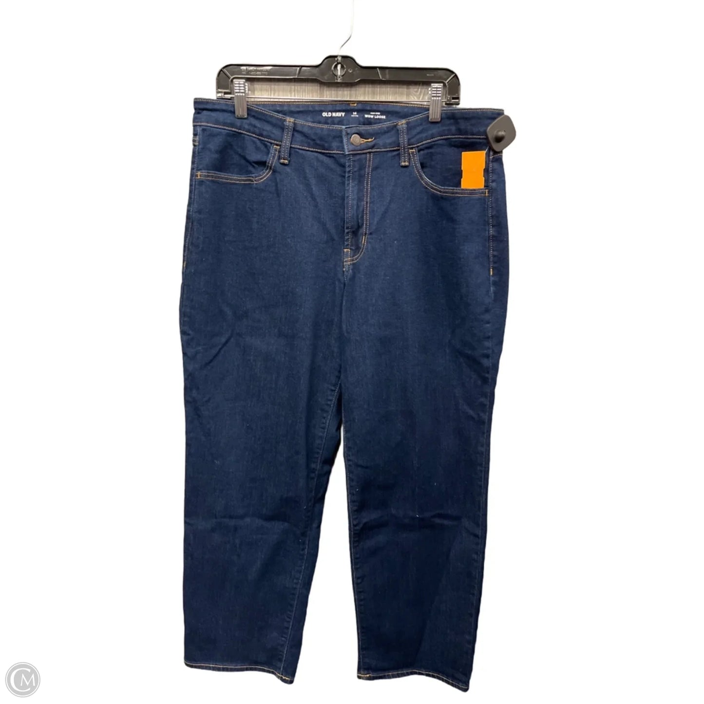 Jeans Straight By Old Navy In Blue Denim, Size: 14p