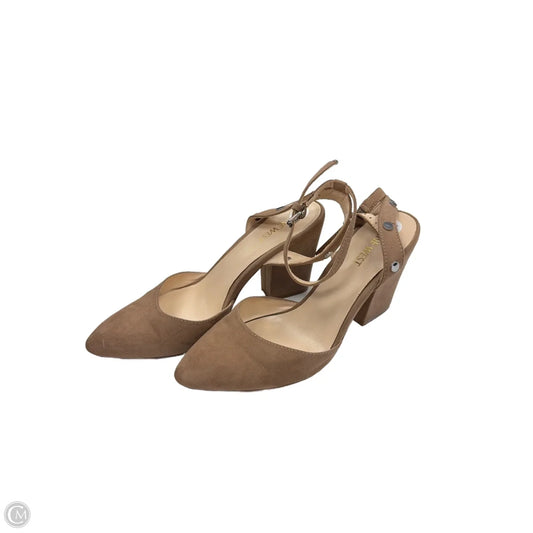 Shoes Heels Block By Nine West In Brown, Size: 6.5