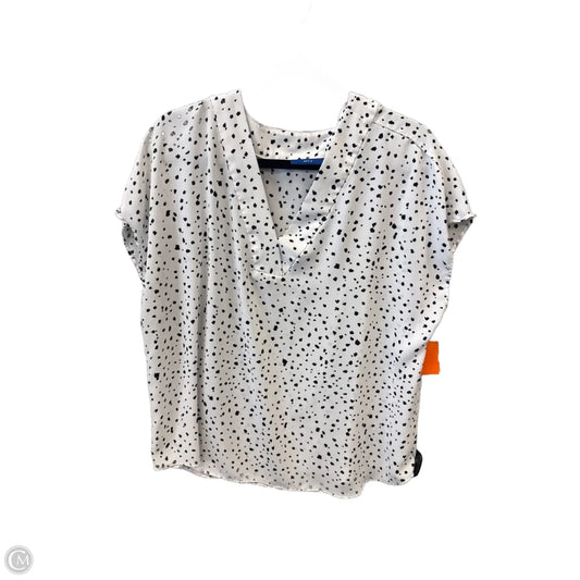 Top Short Sleeve By Apt 9 In Black & White, Size: Xxl