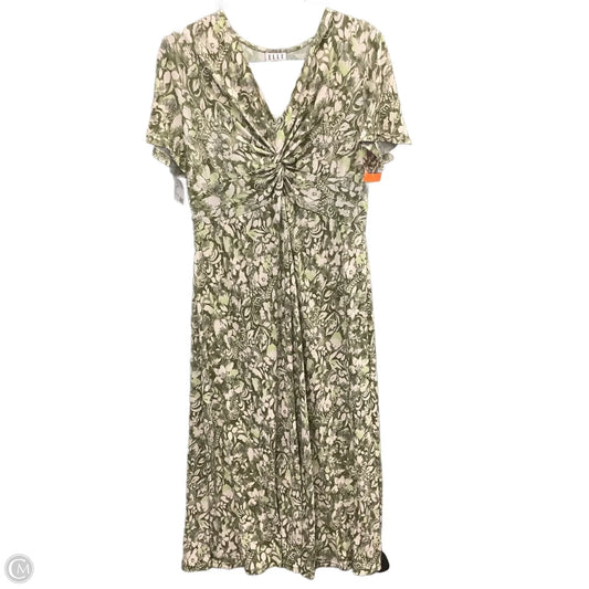 Dress Casual Maxi By Elle In Green & White, Size: M