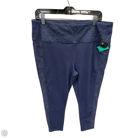 Athletic Leggings By Skechers In Blue, Size: Xxl