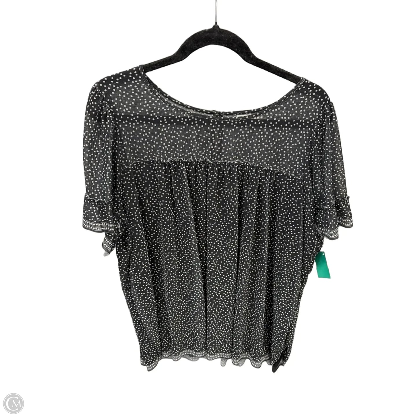 Top Short Sleeve By Max Studio In Polkadot Pattern, Size: 2x