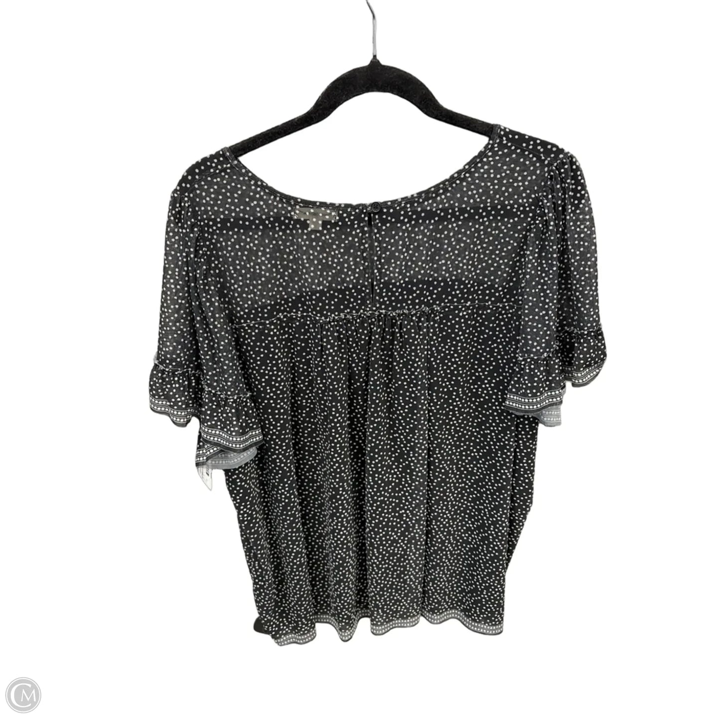 Top Short Sleeve By Max Studio In Polkadot Pattern, Size: 2x