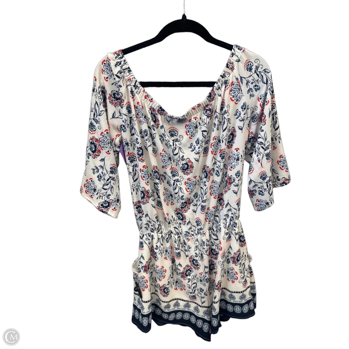 Romper By Premier Amour In Blue & Red & White, Size: M