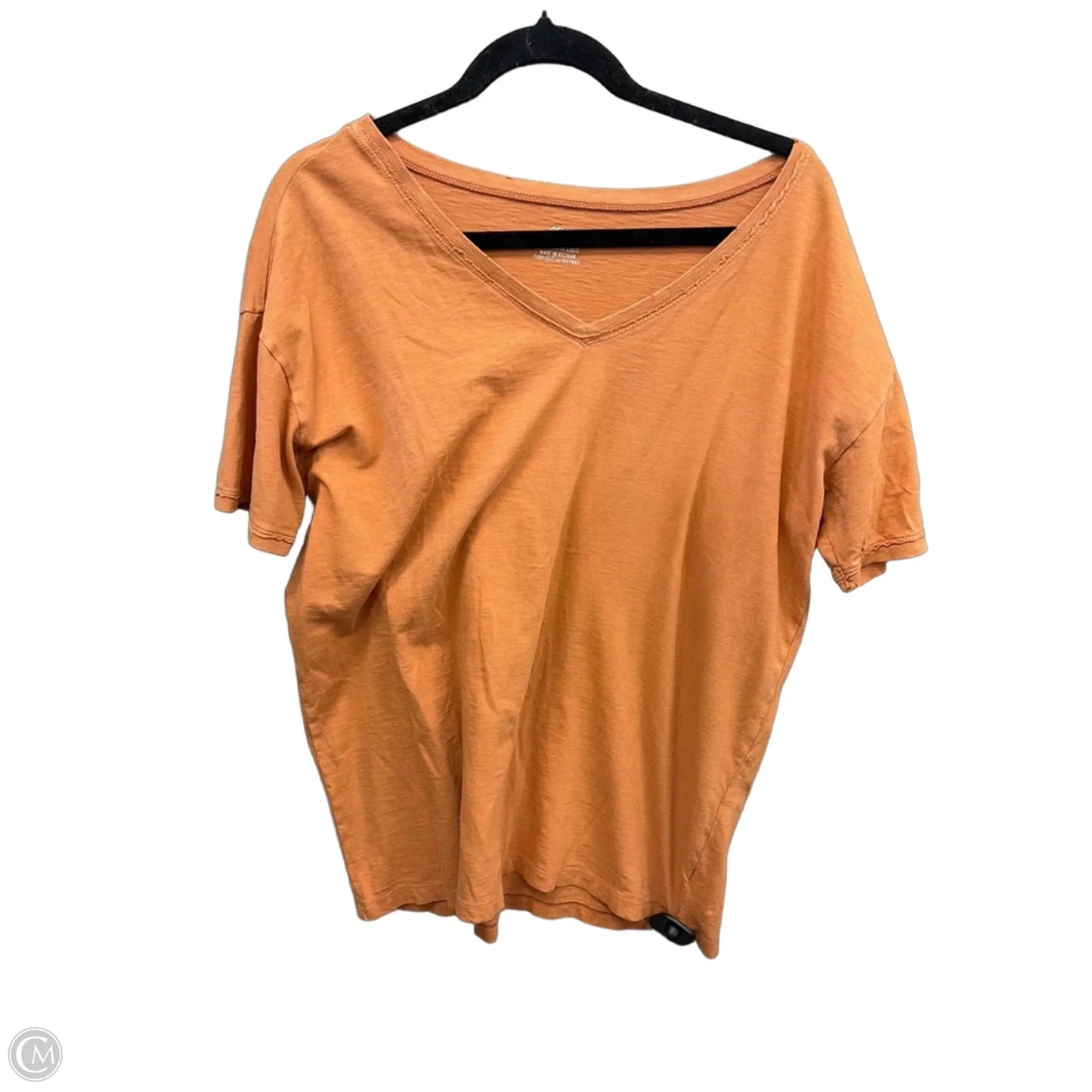 Top Short Sleeve Basic By Aris In Orange, Size: M