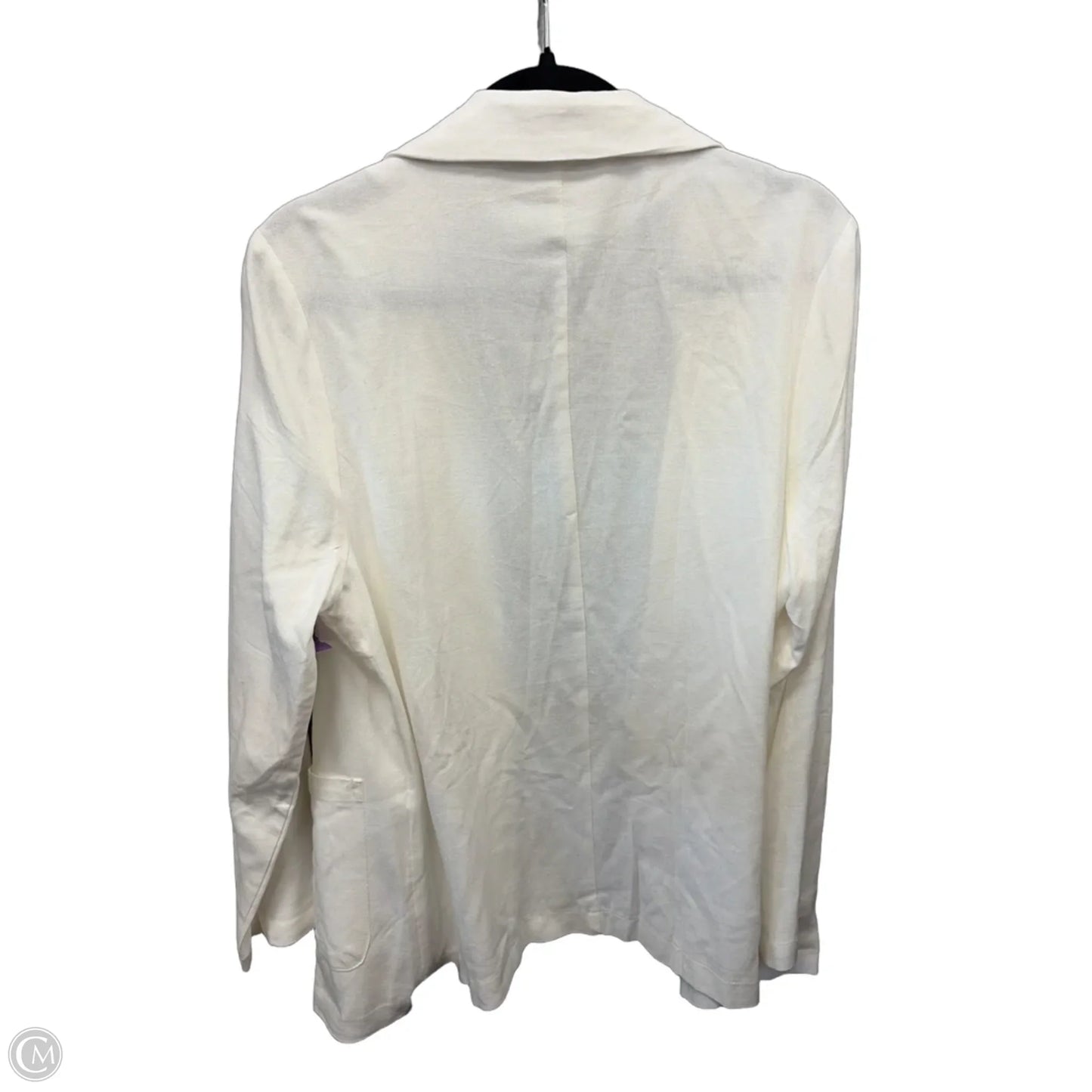 Blazer By Clothes Mentor In White, Size: M
