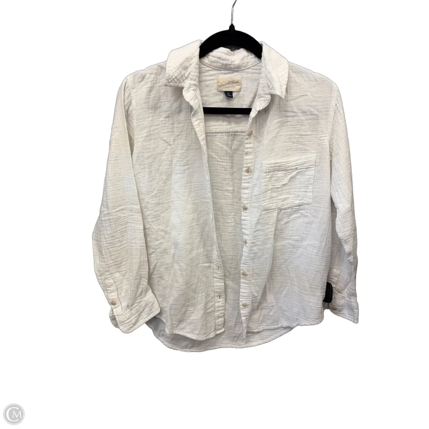 Top Long Sleeve Basic By Universal Thread In White, Size: Xs