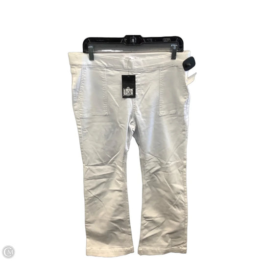 Jeans Wide Leg By Cello In White Denim, Size: 14