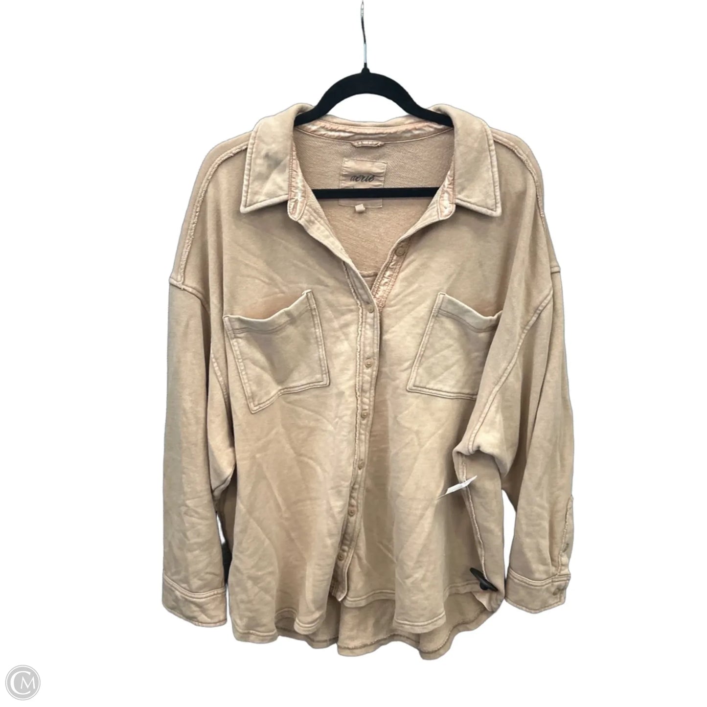 Top Long Sleeve By Aerie In Peach, Size: Xl
