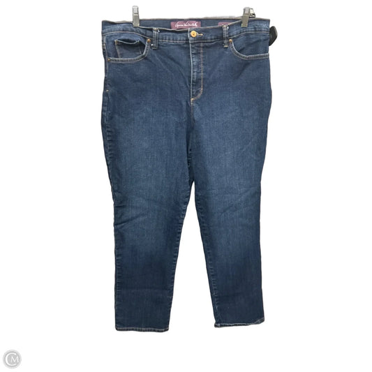 Jeans Straight By Gloria Vanderbilt In Blue Denim, Size: 16