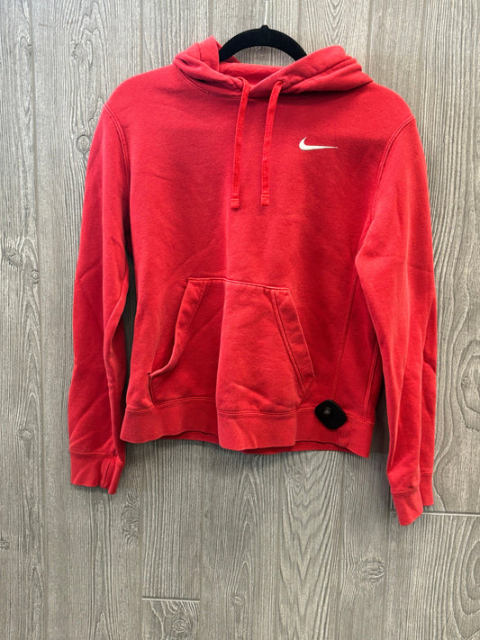 Red Athletic Sweatshirt Hoodie Nike Apparel, Size S