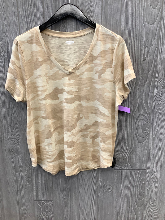 Camouflage Print Top Short Sleeve Old Navy, Size L