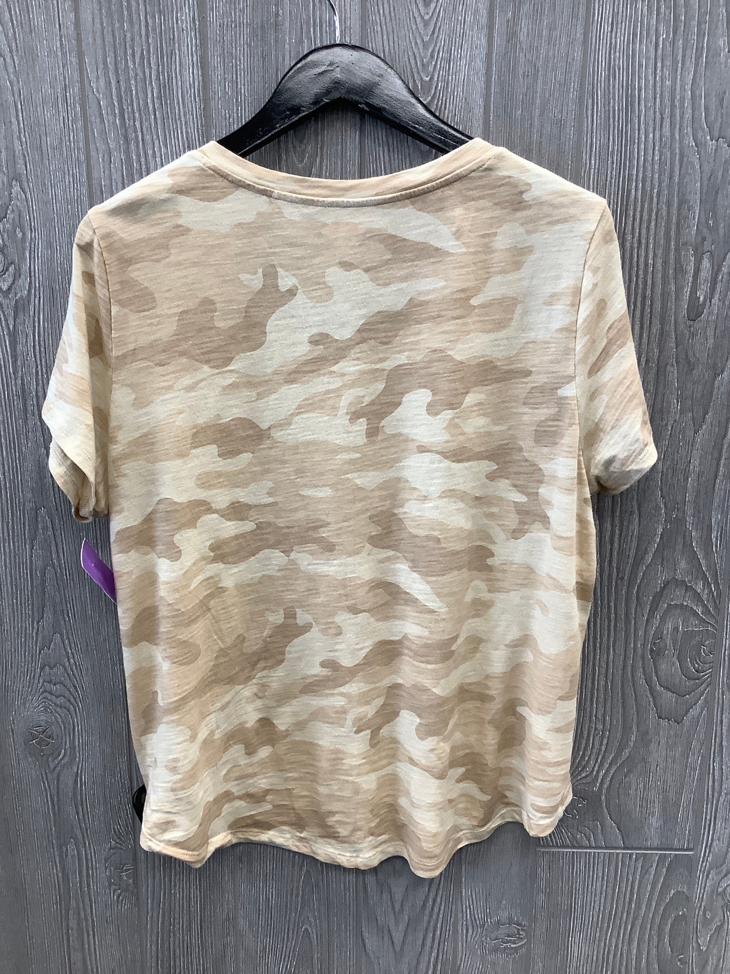 Camouflage Print Top Short Sleeve Old Navy, Size L