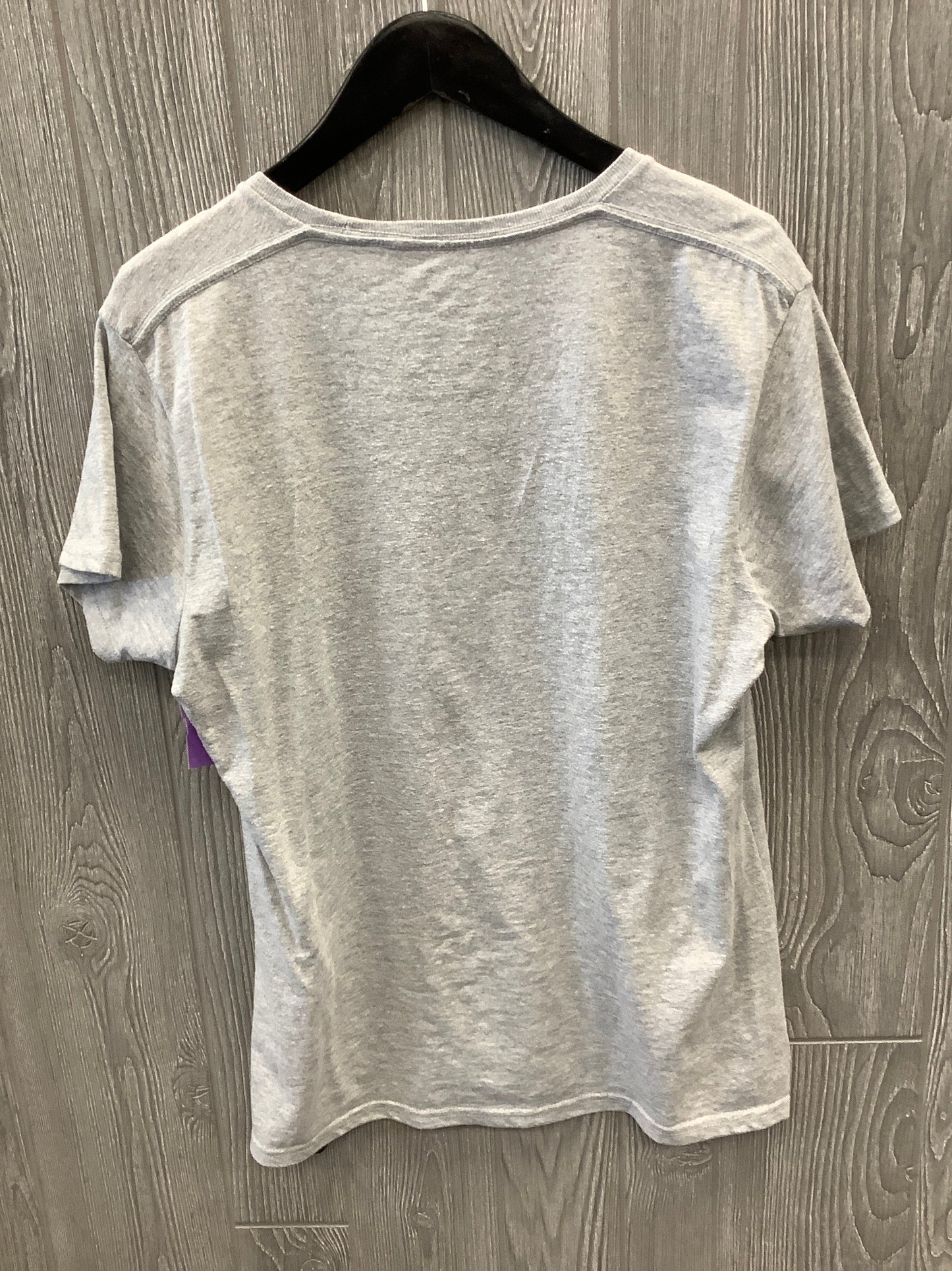 Grey Top Short Sleeve Clothes Mentor, Size L