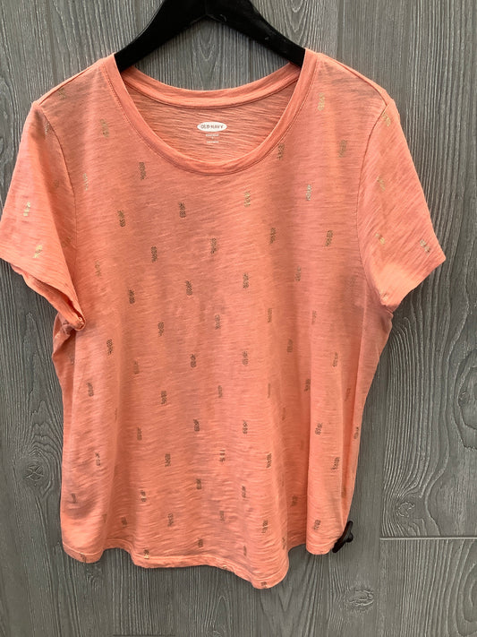 Orange Top Short Sleeve Old Navy, Size L