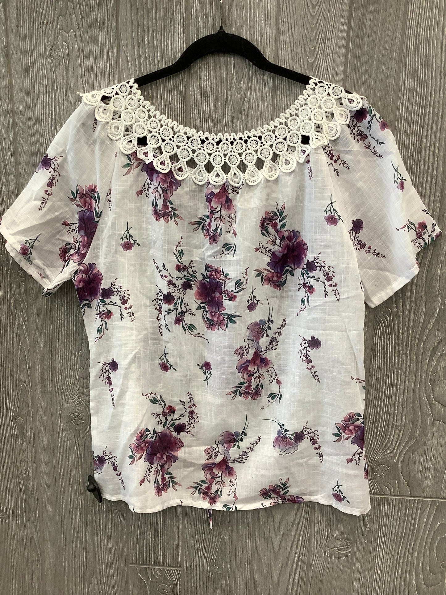 Purple Top Short Sleeve Clothes Mentor, Size Xl