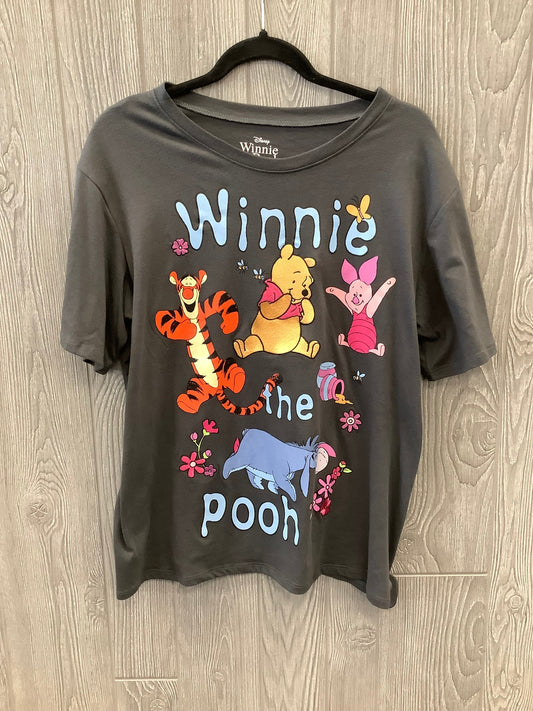 Grey Top Short Sleeve Disney Store, Size 1x