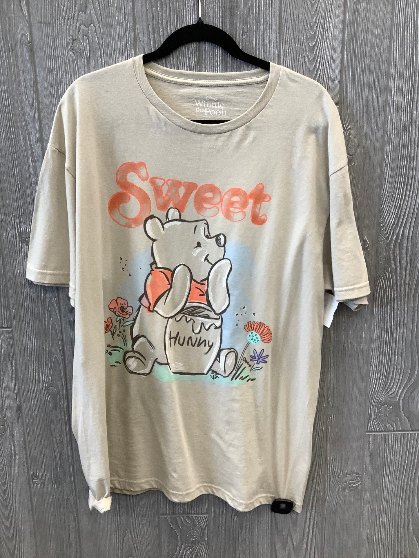 Beige Top Short Sleeve Disney Store, Size 1x