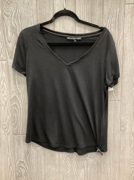 Top Short Sleeve By White House Black Market In Black, Size: M