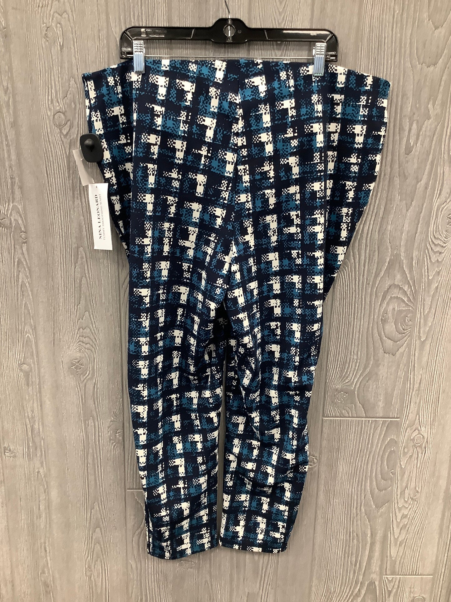 Blue Pants Dress Nina Leonard, Size 2x