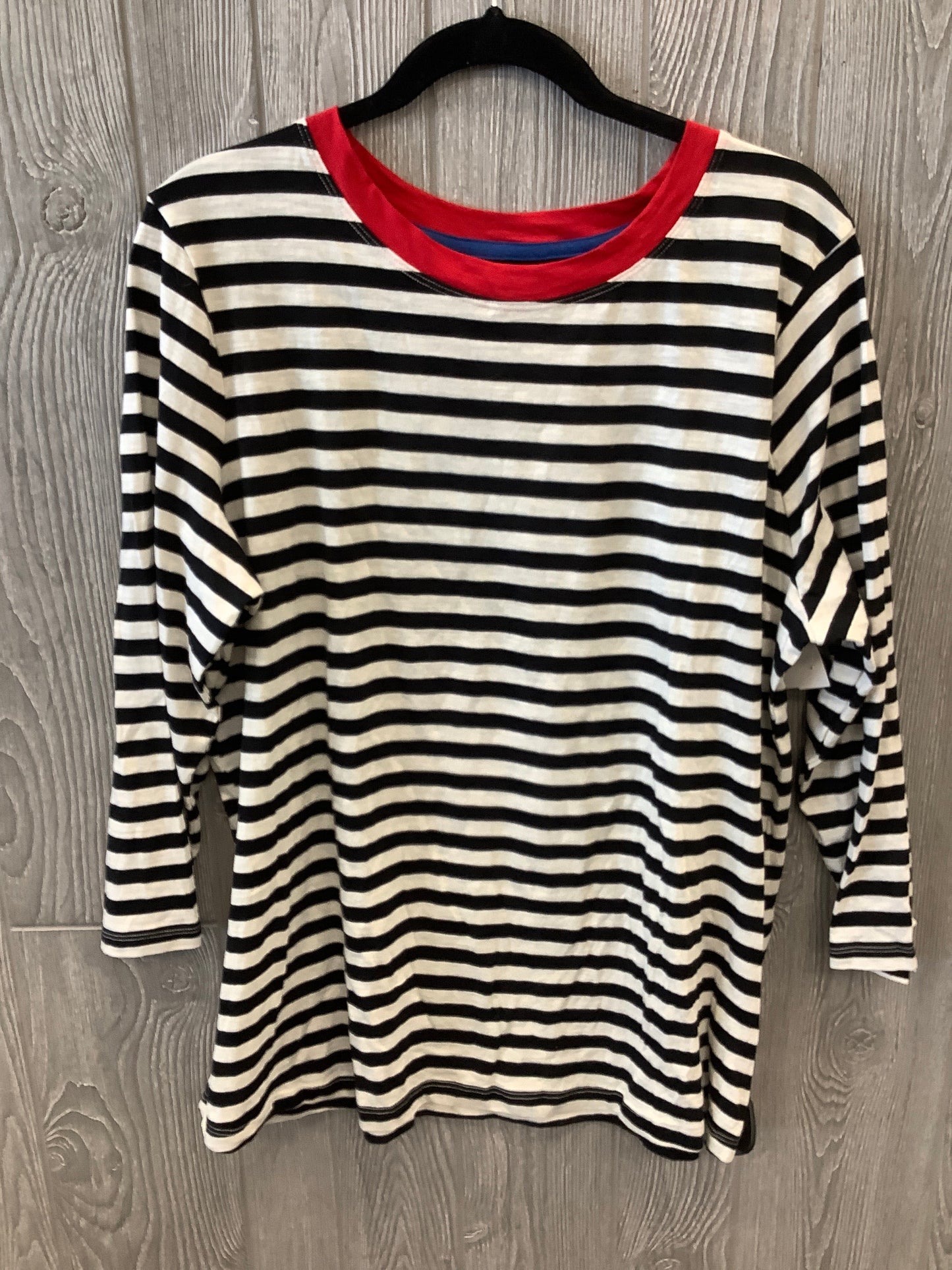 Striped Pattern Top Long Sleeve St Johns Bay, Size Xxl