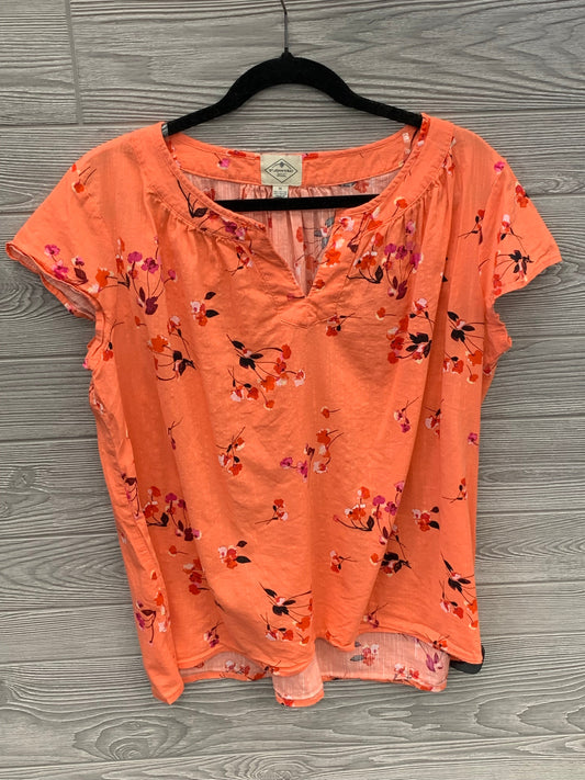 Coral Top Short Sleeve St Johns Bay, Size Xl